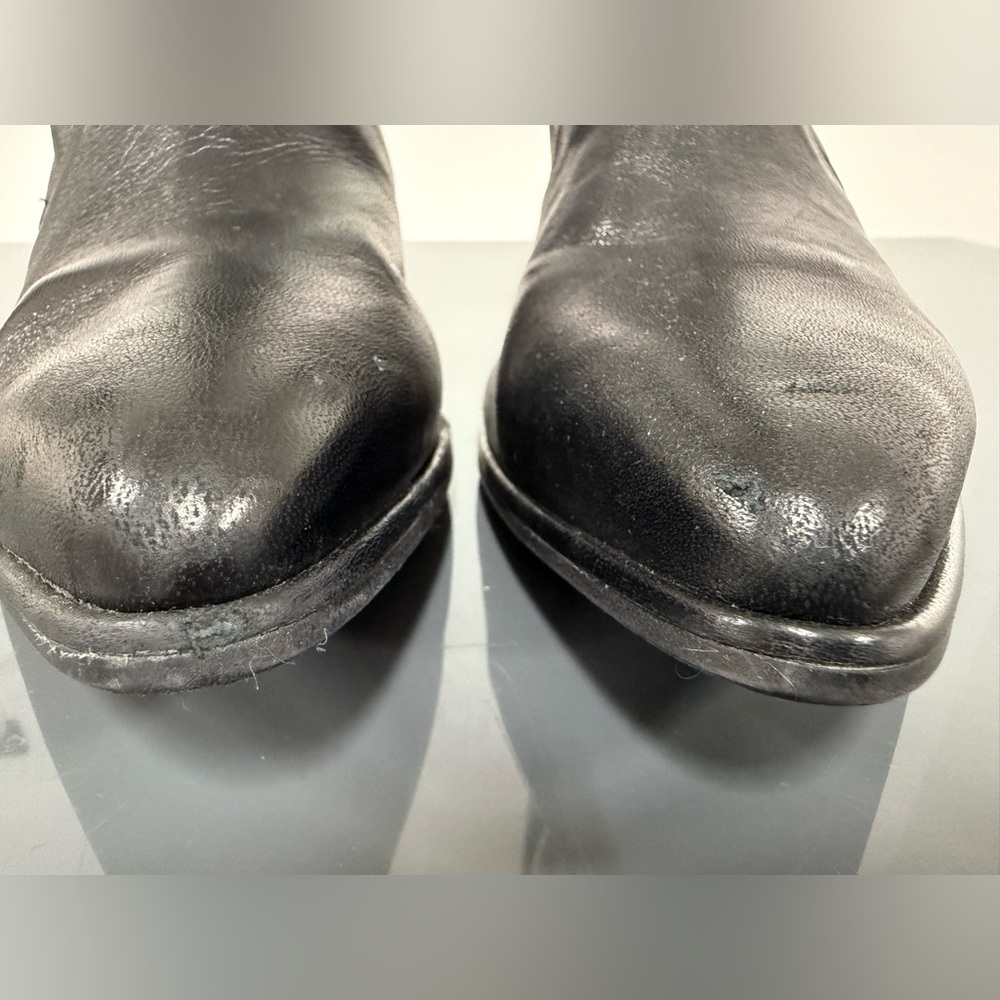Stuart Weitzman Kitten Heel Boots Black Leather Booties EU 39 - Picture 3 of 10